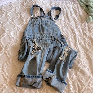 Denim overalls